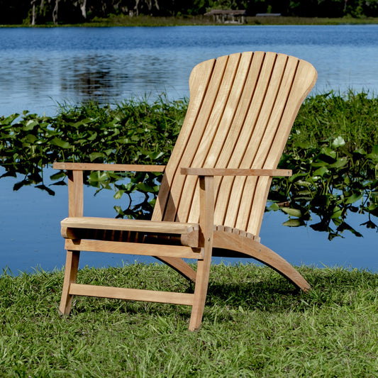 Westminster Teak - Adirondack Lounger and Ottoman Footrest Included - 70000