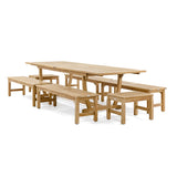 Westminster Teak - Grand Veranda Picnic Teak Set Rectangular 118" Extendable Table - 70009