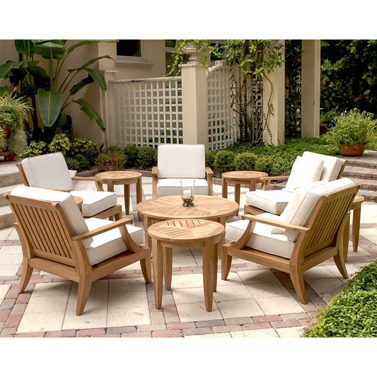 Westminster Teak - Laguna 11 piece Lounge Set - 5 Lounge Chairs, 1 Coffee Table, 5 Side Tables  - 70106