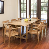 Westminster Teak - Horizon 9 Piece Teak Dining Set Rectangular 90" Extendable Table - 70220