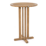 Westminster Teak - 5 Piece Somerset Teak Pub Table and Stools Round 30" Dia Bar Table - 70249