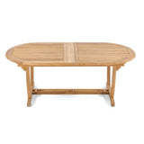 Westminster Teak - 9 piece Montserrat Horizon Teak Dining Set Oval 102" Extendable Table - 70255