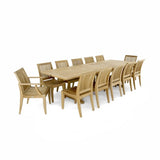 Westminster Teak - Grand Laguna 13 Piece Teak Dining Set Rectangular 118" Extendable Table - 70300