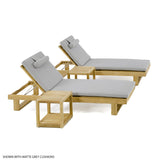 Westminster Teak - Horizon Double Chaise Set Cushions Included Tables Optional - 70308