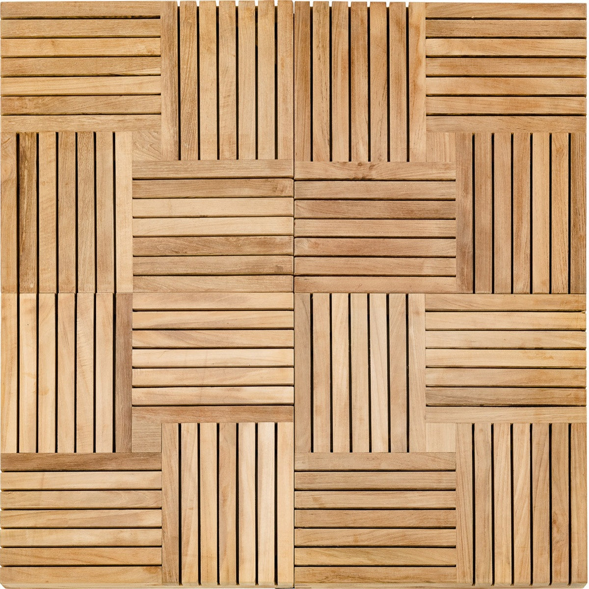 Westminster Teak - 10 Cartons Parquet Tiles (19" x 19" per tile) Covers 100 Square Feet - 70401