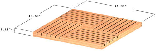 Westminster Teak - 50-Pack Parquet Tiles (19" x 19" per tile) Covers 535 Square Feet - 70403