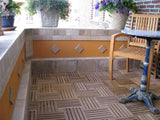 Westminster Teak - 10-Pack Parquet Deck Tiles  (18" L x 18" W) per tile - 70406