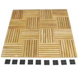 Westminster Teak - 50-Pack Parquet Deck Tiles   (18" L x 18" W) per tile - 70408
