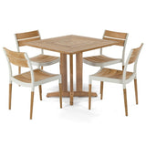 Westminster Teak - 5 Piece Bloom Pyramid Dining Set Square 36" Table - 70451
