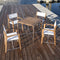 Westminster Teak - 5 Piece Odyssey Folding Dining Set Square 32" Folding Table - 70459