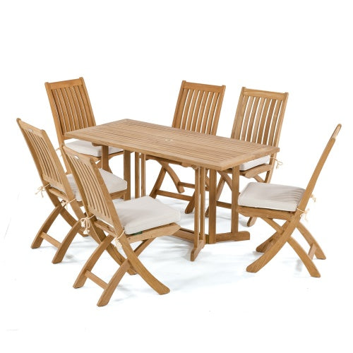 Westminster Teak - DNU - Barbuda Folding Teak Outdoor Set Rectangular 60” Table - 70479