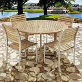 Westminster Teak - Vogue 4 ft Round Dining Set Round 48" Dia Table - 70490