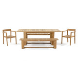Westminster Teak - Horizon Table & Bench Set Rectangular 90" Extendable Table - 70496
