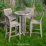 Westminster Teak - Laguna 4 Piece Pub Table and Chair Set Round 30" Dia Bar Table - 70503