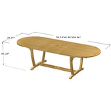 Westminster Teak - Montserrat Surf 9 Piece Dining Set Oval 103" Extendable Table - 70516