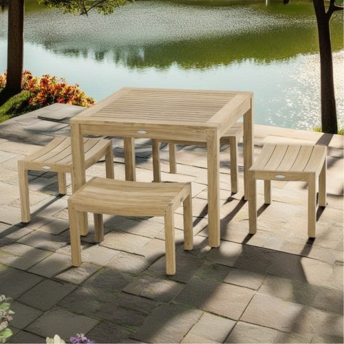 Westminster Teak - 5 Piece Pacifica Cafe Set Square 36" Table - 70521