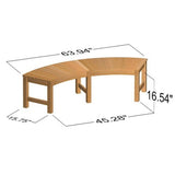Westminster Teak - Martinique 7 Piece Bench Dining Set Oval 74.5" Extendable Table - 70522