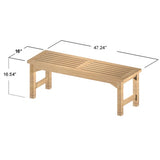 Westminster Teak - Martinique 5 Piece Bench Teak Dining Set Oval 74.5" Extendable Table - 70523