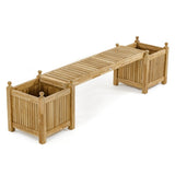 Westminster Teak - Single Planter Bench Set 2 PLANTERS & 1 SEAT PANEL - 70530