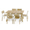 Westminster Teak - 5 Piece Surf Bloom Dining Set 5 ft Rectangular Table - 70565