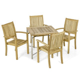 Westminster Teak - Odyssey Sussex Dining Chair Set Teak and 316L Stainless Steel - 70597