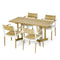 Westminster Teak - Bloom Nevis Dining Set for 4 Rectangular 60" Folding Table - 70604