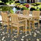 Westminster Teak - Sussex Nevis 5 Piece Dining Set Rectangular 60" Folding Table - 70607