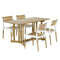 Westminster Teak - Nevis Bloom Teak Dining Set Rectangular 60" Folding Table - 70609