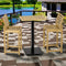 Westminster Teak - Somerset Barstool 3 Piece Side Bar Set Rectangular 24 x 30 Table Top - 70643