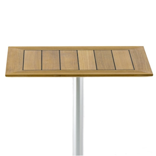 Westminster Teak - Vogue Stainless Steel High Bar Set Rectangular 24 x 30 Table Top - 70667