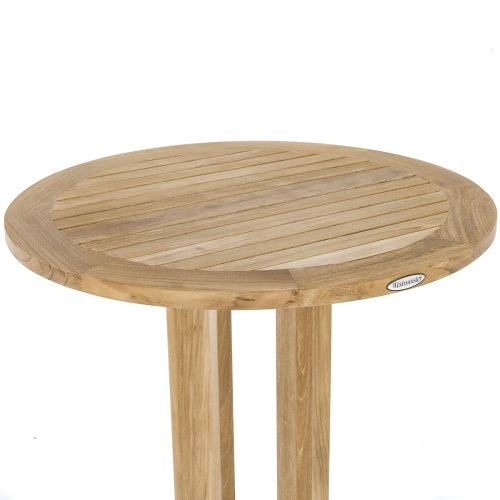 Westminster Teak - Round Vogue Teak Barstool Set Round 30" Dia Bar Table - 70682