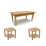 Westminster Teak - Veranda 3 piece Coffee & End Table Set 2 Side Tables & 1 Coffee Table - 70876