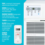 Arctic Wind - 12,000 BTU (DOE) 115-Volt Through-The-Wall Air Conditioner Cools 550 sq. ft. with Remote in White | WHAT121-1BW