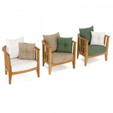 Westminster Teak - Kafelonia Club Chair Cushion (CC) - Natte Grey Chine - 72410NGC