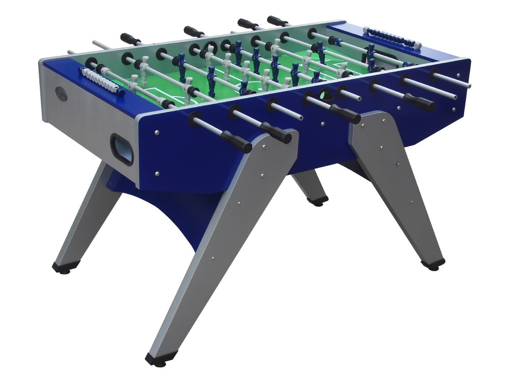 "The Florida" Outdoor Foosball Table in Blue with both 1 & 3 man Goalie