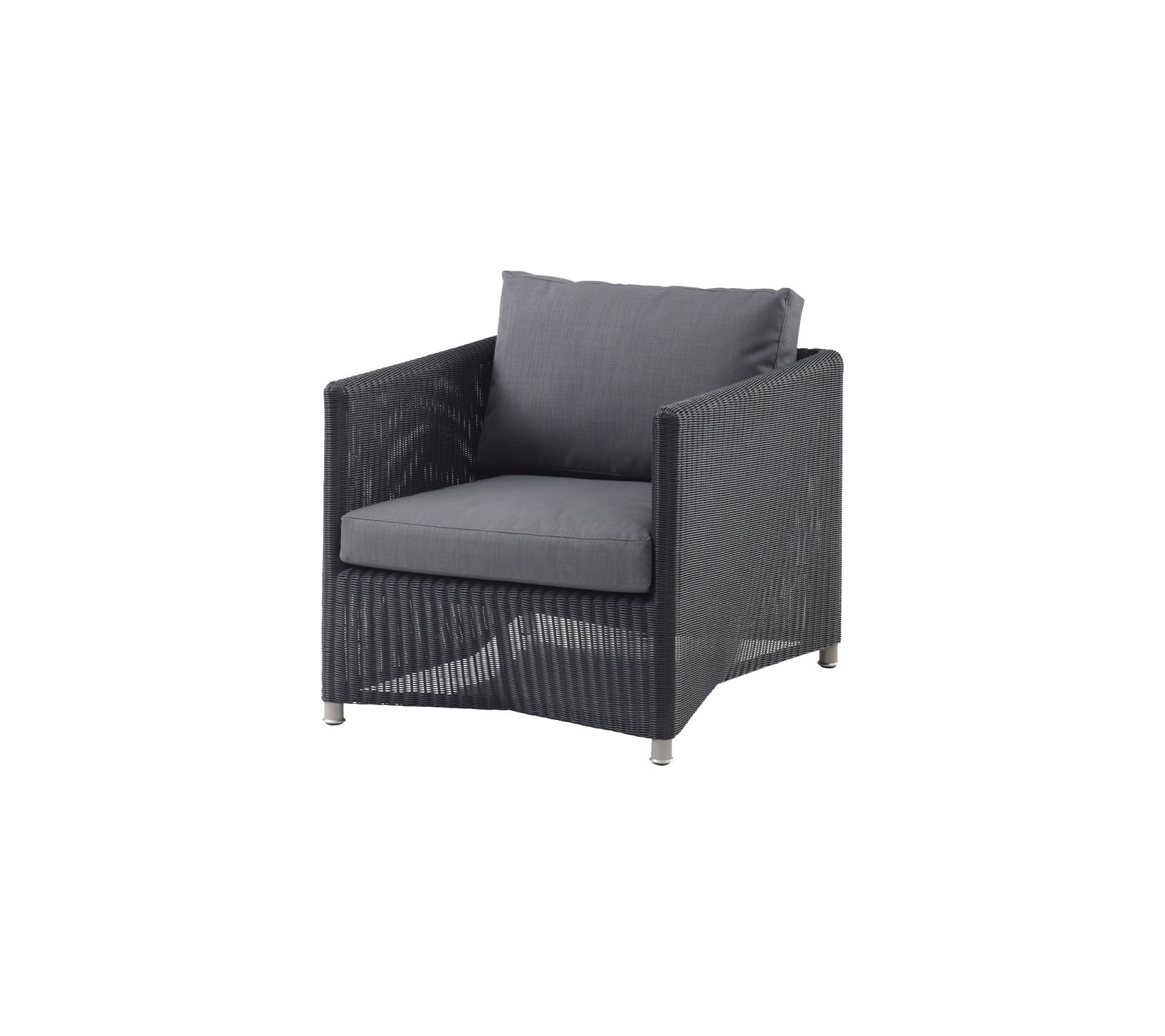 Cane-Line - Diamond lounge chair, incl. taupe Natté cushion set - Soft Rope