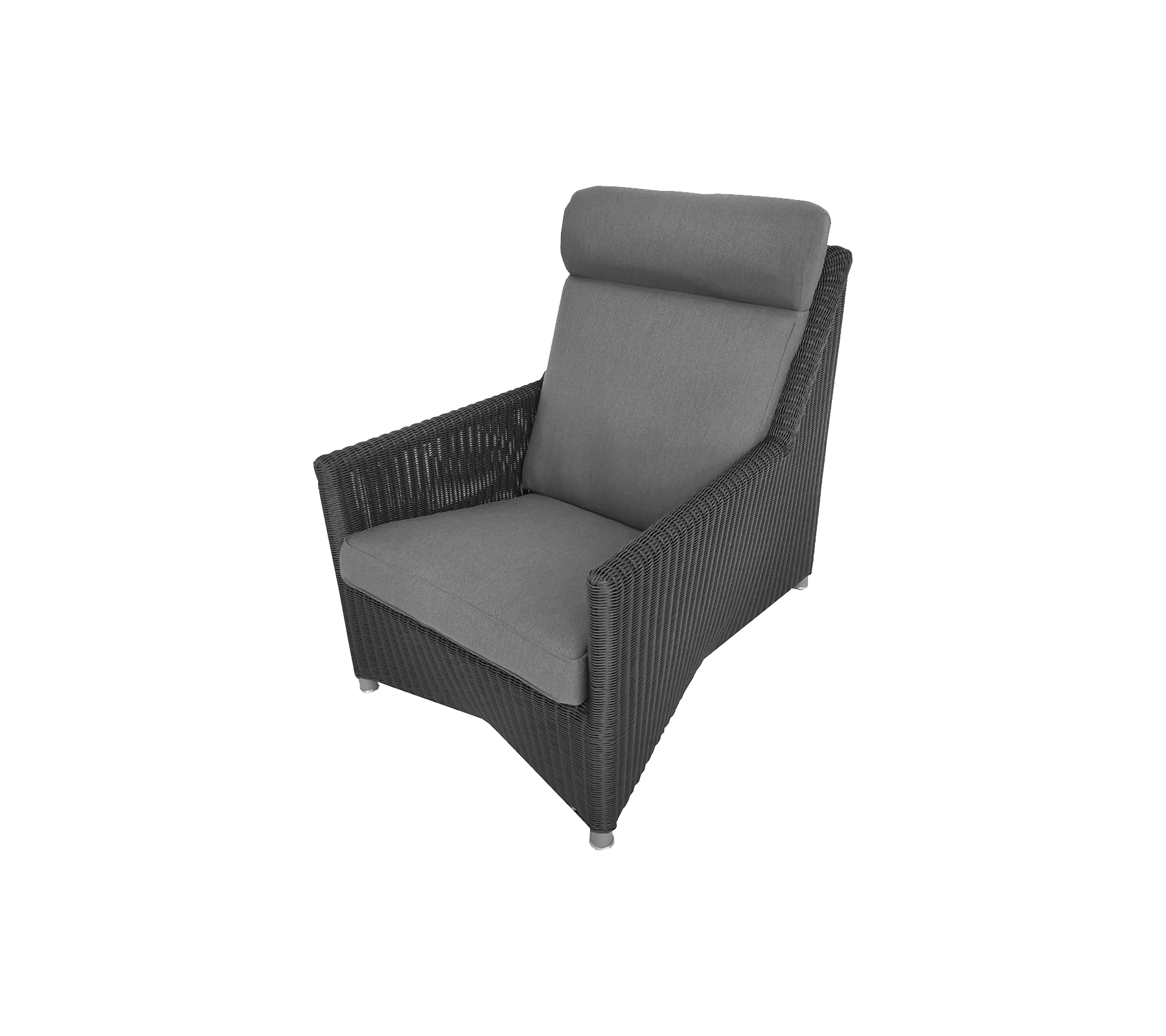Cane-Line - Diamond highback chair, incl. taupe Natté cushion set,  Soft Rope