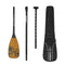 NIXY - 3-Piece Adjustable 100% Carbon Fiber SUP Pro Paddle with Bamboo