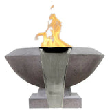 Prism Hardscapes - 29" Toscano Concrete Fire Bowl NG/LP, Match Lit