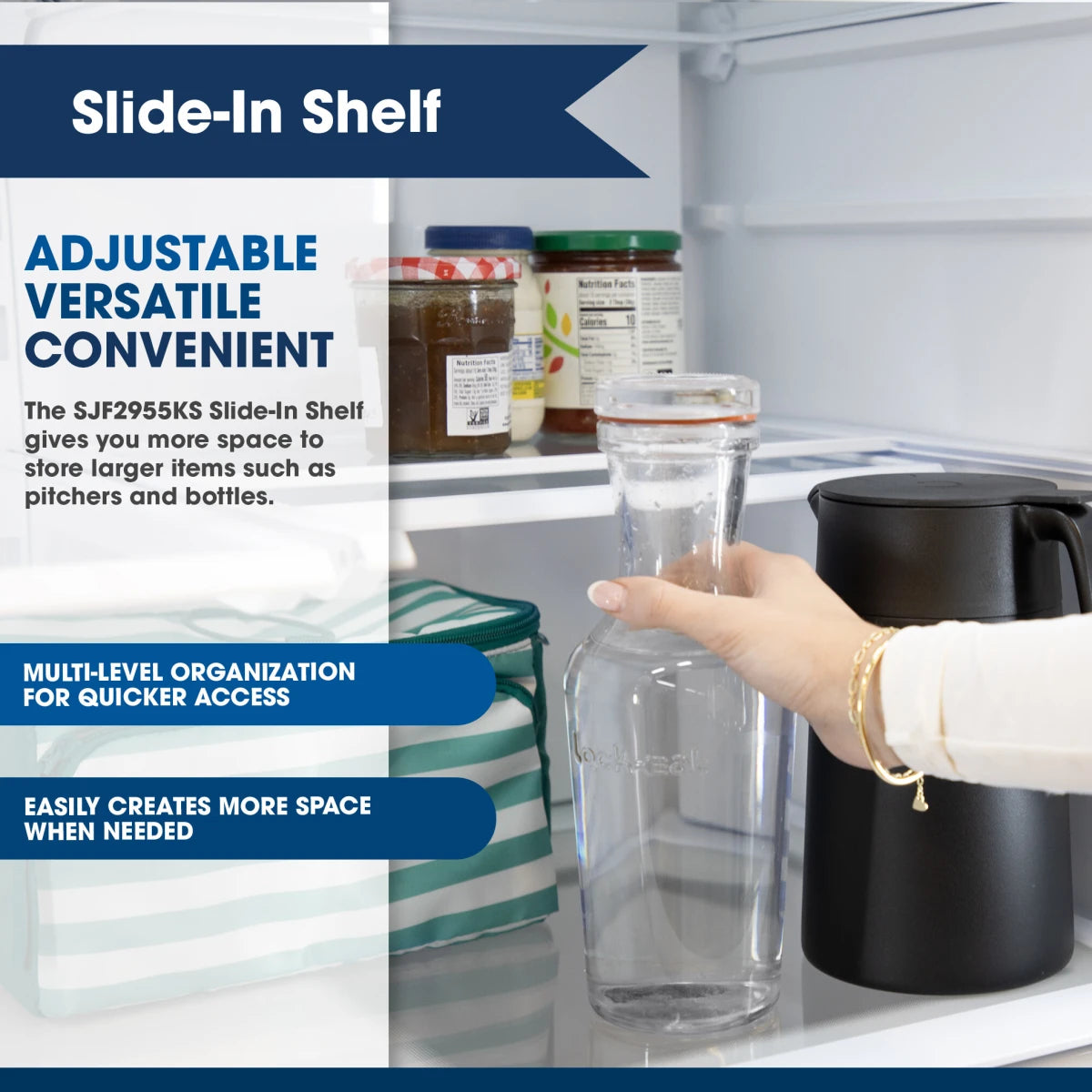 Sharp - 28.9 CF French Door, Dispenser - SJF2955KS