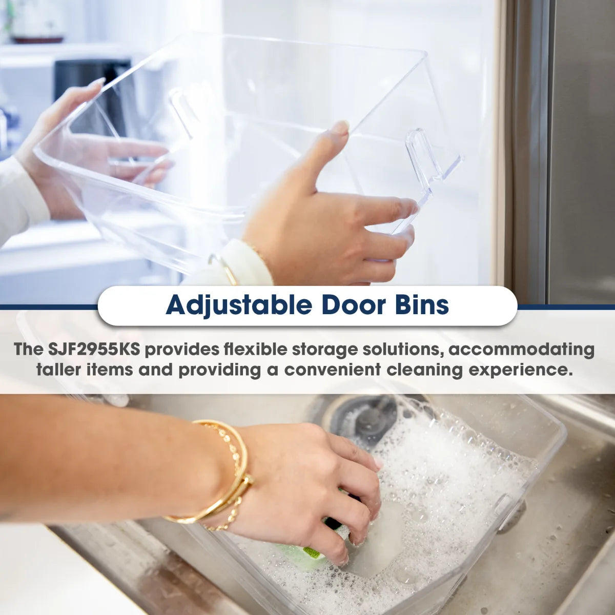 Sharp - 28.9 CF French Door, Dispenser - SJF2955KS