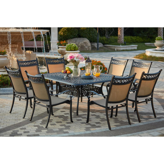 Darlee - Mountain View 9-Piece Patio Dining Set with 60'' Square Dining Table  - 201610-9PC-60W