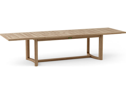 Anderson Teak - Coronado Natural 88-136"W x 39"D Rectangular Extension Table with Umbrella Hole - DS-311