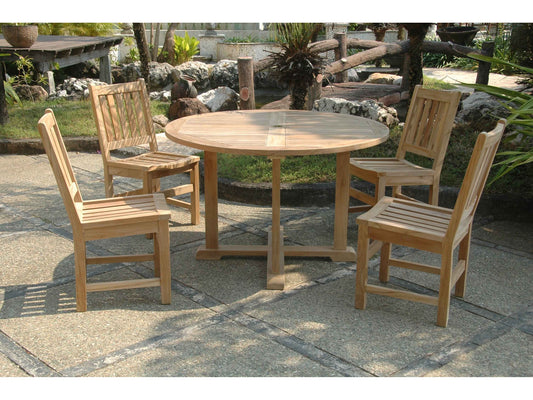 Anderson Teak - 5-pc Tosca Sonoma Natural Outdoor Dining Set - SET-36