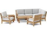 Anderson Teak Riviera Luxe 7-Pieces Modular Set With Rectangular Table A