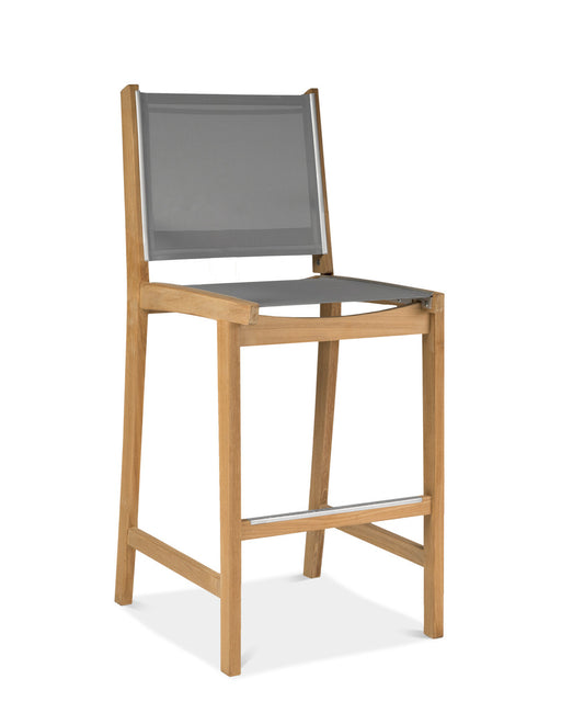 CO9 Design - Bayhead Bar Chair W/ Backrest No Arms, Grey - BH19G