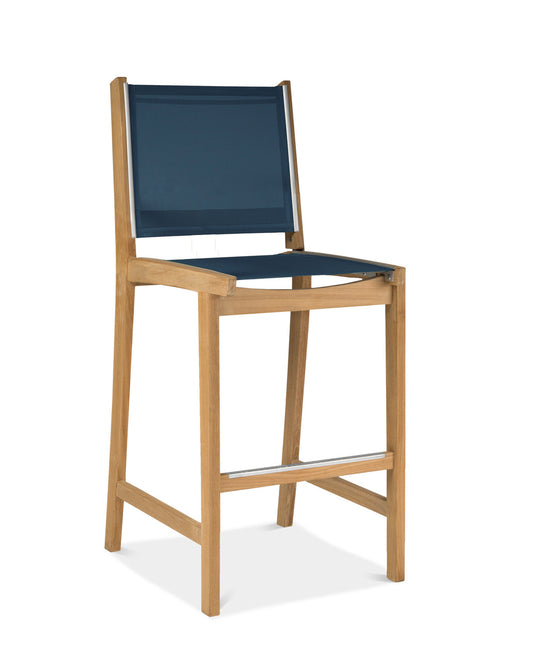 CO9 Design - Bayhead Bar Chair w/ Backrest No Arms, Navy - BH19N
