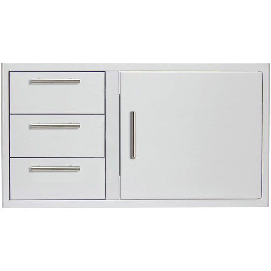 Blaze 39-Inch Access Door and Triple Drawer Combo - BLZ-DDC-39-R-LTSC