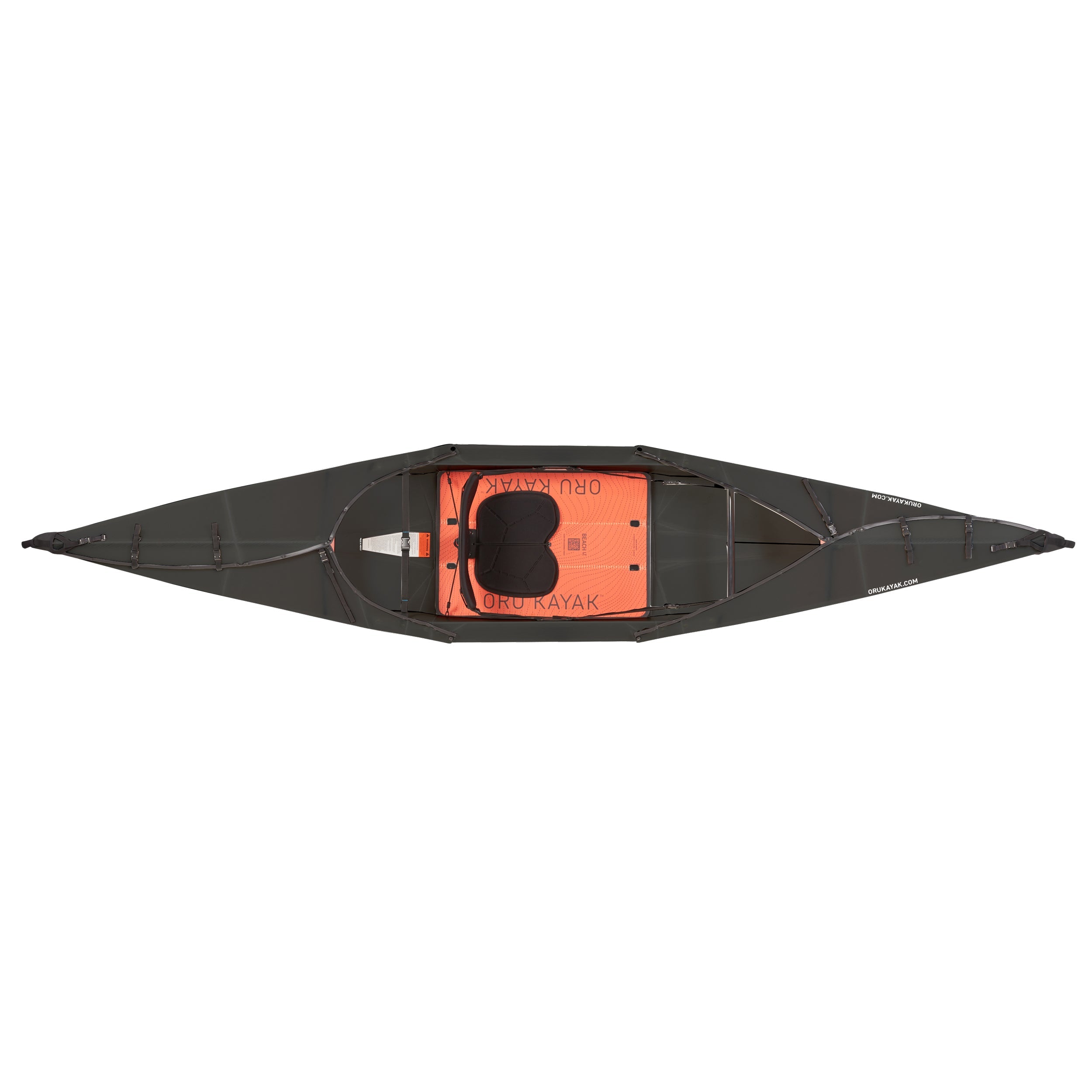 Oru - Beach LT Folding Kayak - 12'1" Length, 25 Lbs Weight - Black Edition