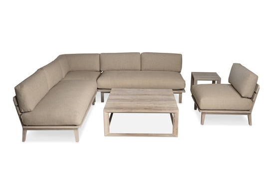 CO9 Design - Chatham Sectional Set with Ivory Cushions